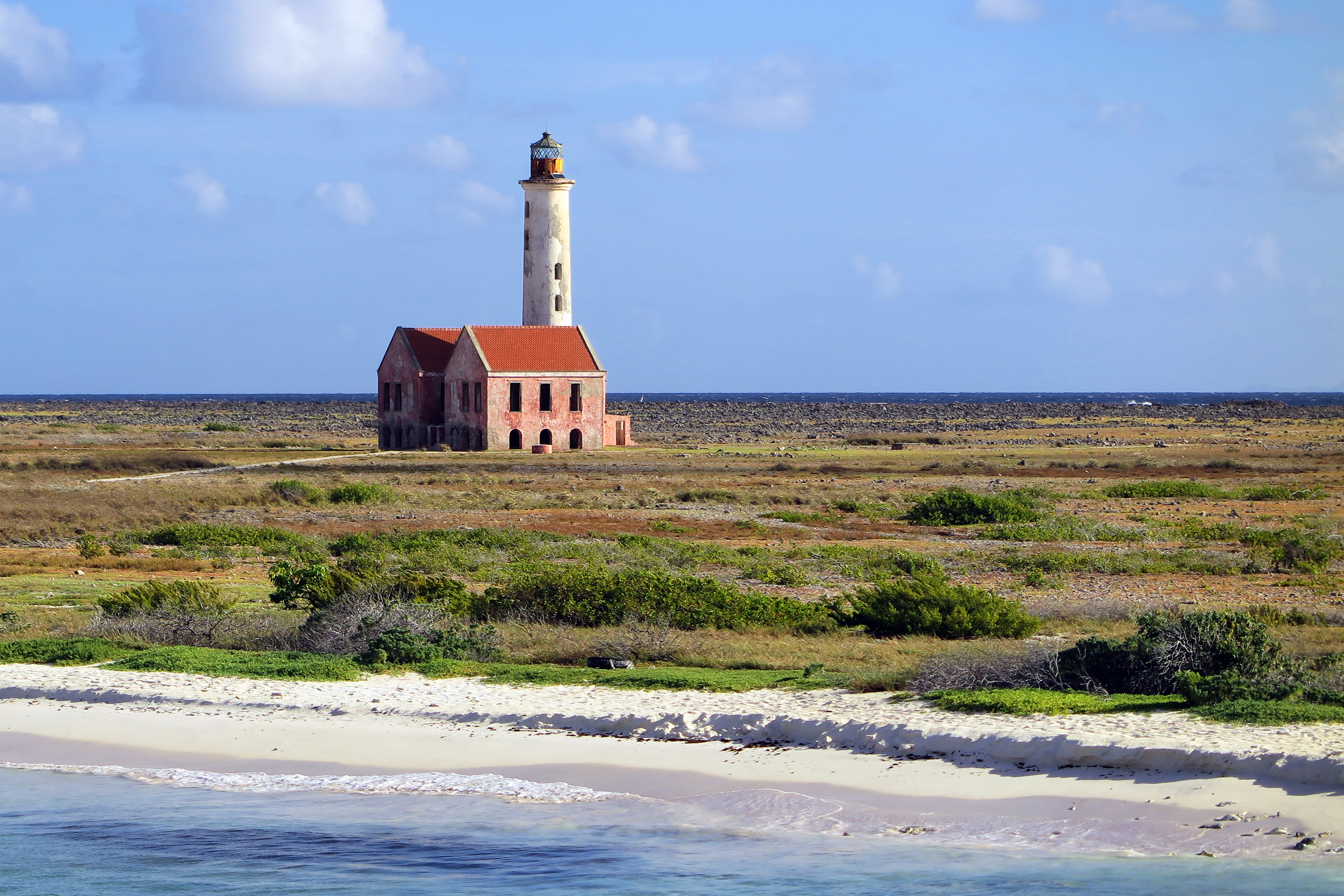 2018-01-24 - 08-49-59 - Klein Curacao - Leuchtturm (vom Wasser)